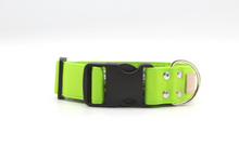 Load image into Gallery viewer, Lime Green Solid Dog Collar - The Classic in Lime
