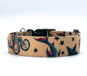Traditional tattoo style Dog Collar - The Jerry