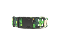 Load image into Gallery viewer, Deep Green Shamrock Dog Collar with Gold Glitter Accents - The Charlie
