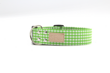 Load image into Gallery viewer, Green Gingham St Patricks Dog Collar - The Rian
