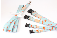 Load image into Gallery viewer, Cute bacon and meat dog collar - The Blake in light blue
