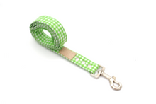 Load image into Gallery viewer, Green Gingham St Patricks Dog Leash - The Rian

