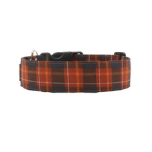 Load image into Gallery viewer, The October - Fall dark plaid dog collar
