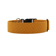 Load image into Gallery viewer, The August in mustard - Gold yellow fall dog collar
