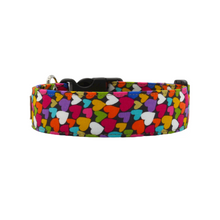 Load image into Gallery viewer, Rainbow heart dog collar - The Haylee
