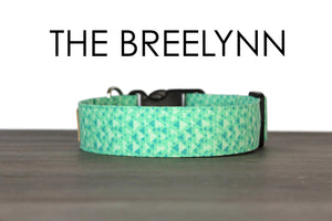 The Breelynn - Mint triangles geometric dog collar - So Fetch & Company