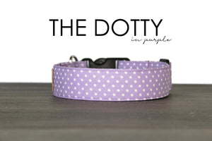 The Dotty in Purple - Light purple polka dot dog collar - So Fetch & Company