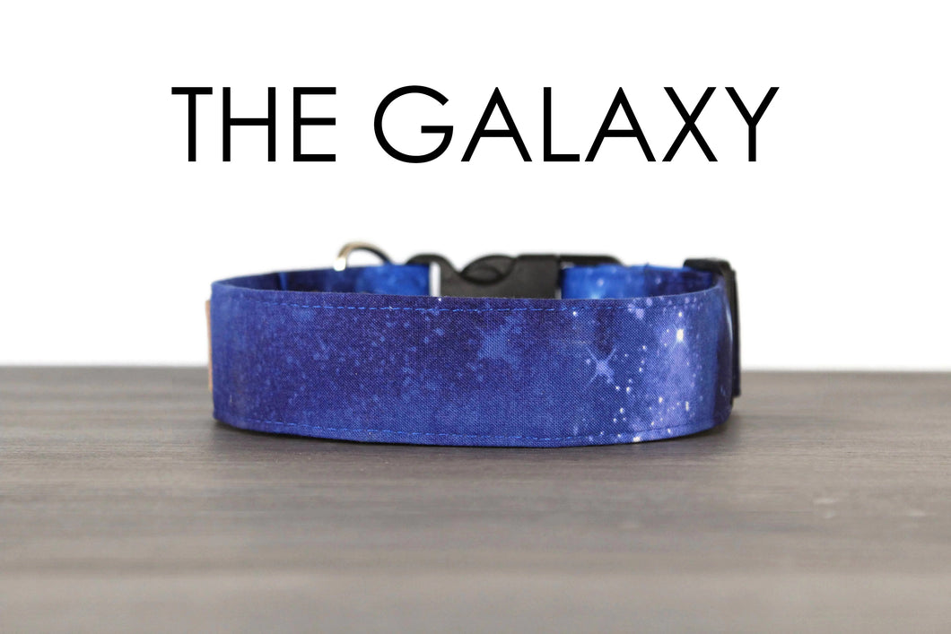 The Galaxy - Deep blue galaxy dog collar - So Fetch & Company