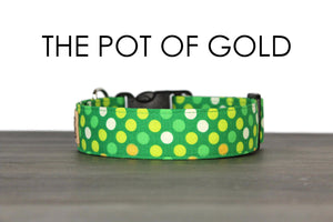 The Pot of Gold - Saint Patricks day polka dot dog collar - So Fetch & Company